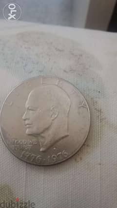 One USA Dollar 200 years memorial President Esienhwor year 1976 0