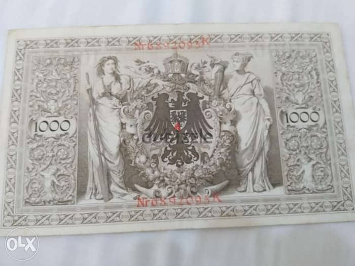 German Reich Large Banknote year 1910 1