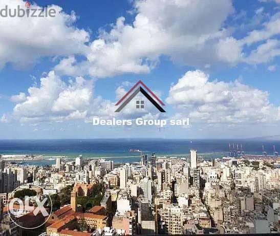 Spacious Apartment with a Beautiful Sea View For Sale in Achrafieh 1