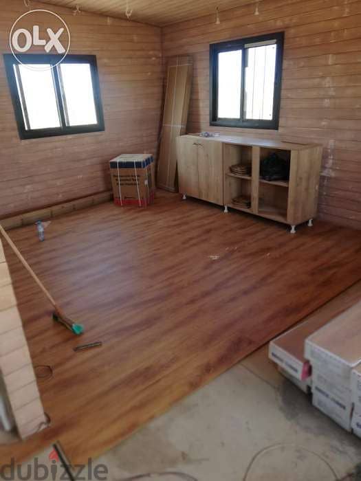 prefab wood house 42 sq/m بيت جاهز خشب ٤٢ متر مربع 4