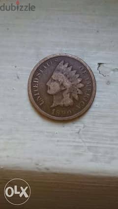 USA Coin Indian Head Cent year 1890