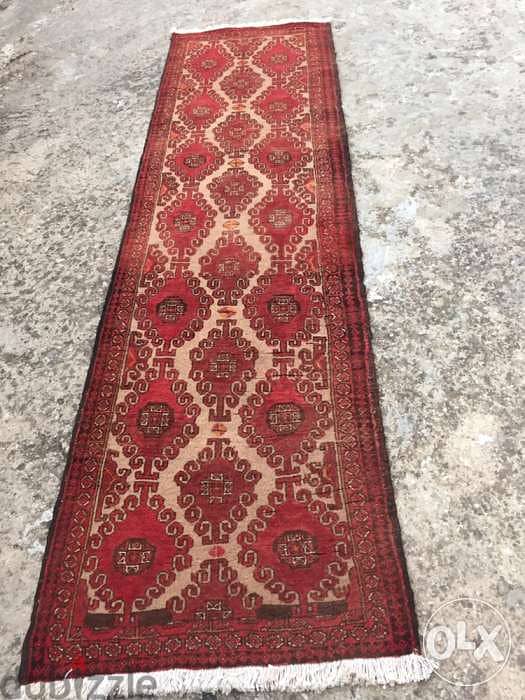 سجادة عجمية. شغل يدوي صوف كريدور 245/70. Hand made. persian carpet 1