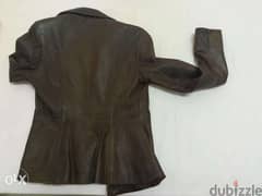 Brown leather jacket unused. Size 36