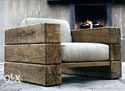 Sofa Creative design wood hight quality صوفا خشب سميك باب اول