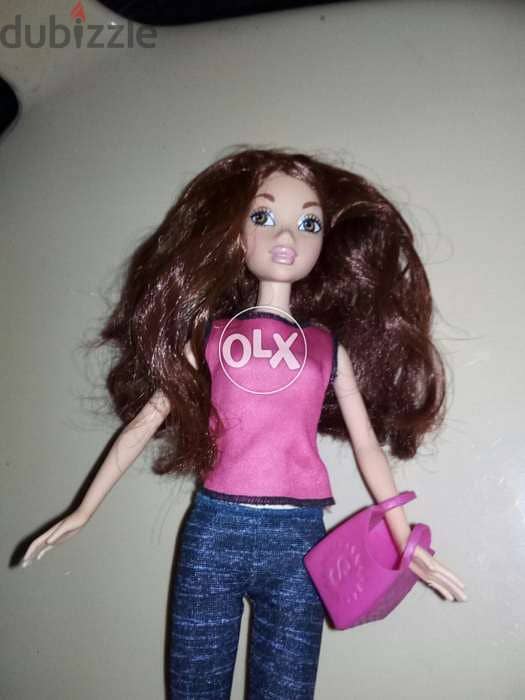 MY SCENE CHELSEA Mattel2003 vintage top doll bending knees +bag=20$ 3