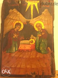 very rare greeck icon 18th century nativity