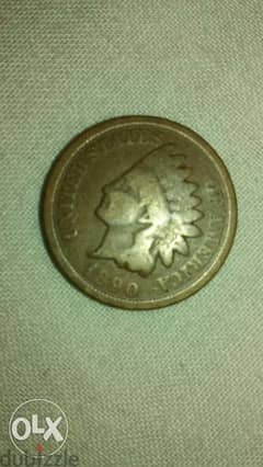 USA Indain Head Cent year 1890 0