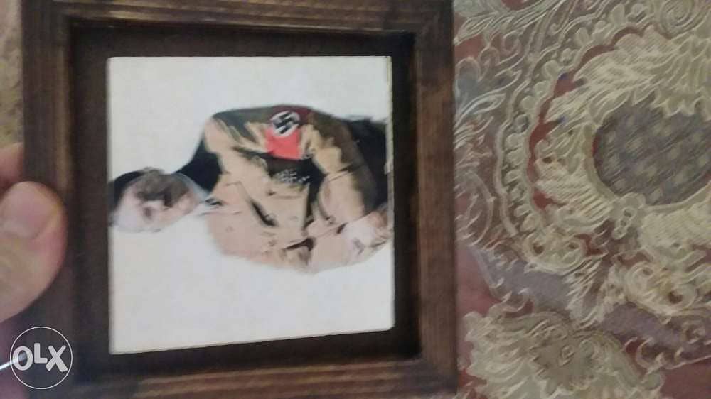 Adolf Hilter photo on Rock Square 15 cm length&15 cm width with Cadre 1