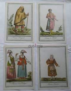 4 old french prints