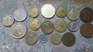 Twenty French Old Coins from the 60's 70's & 80's