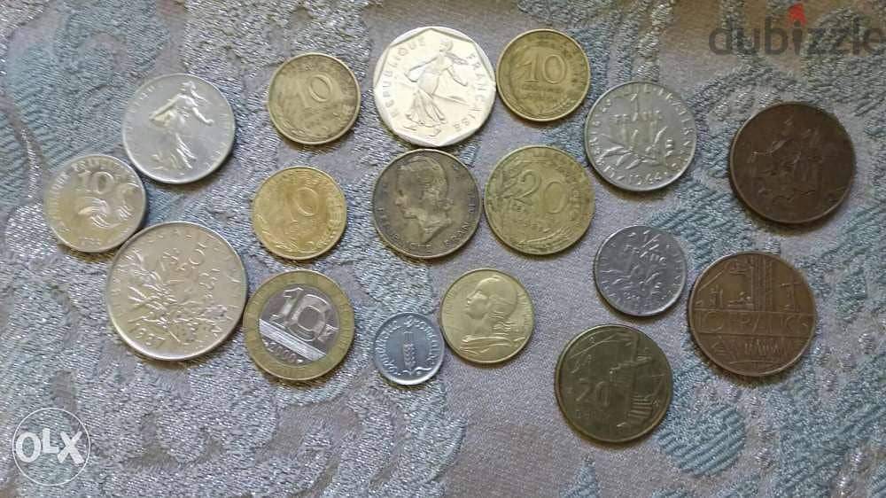 Twenty French Old Coins from the 60's 70's & 80's 1