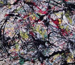 70x70cm. Jackson Pollock painting