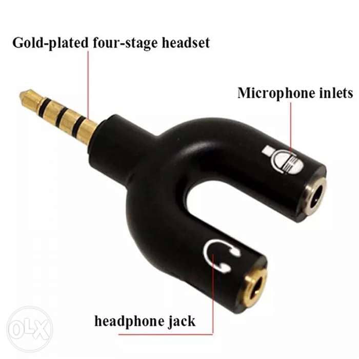 3.5mm U-shape Earphone Adapter, محول للسماعات 0