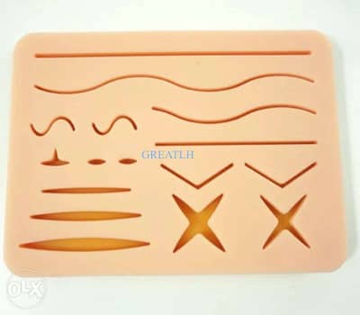 Skin Suture Practice Silicone Pad with Wound Simulated Surgical Traini