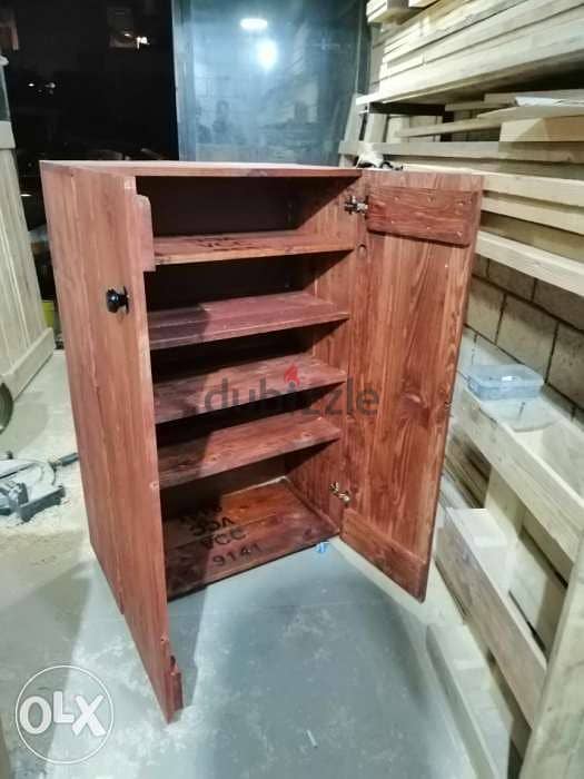 Medum wood closet for clothes rustic style خزانة حجم وسط خشب 1