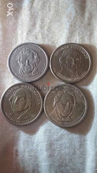 set of 4 Coins 1 USA Commemorative President Bronze Coin 0