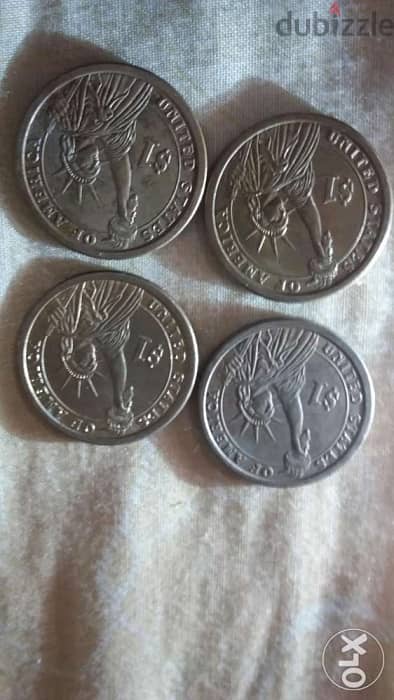 set of 4 Coins 1 USA Commemorative President Bronze Coin 1