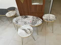 Tea Table with 3 side table 0