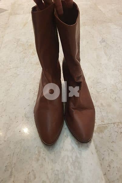 real leather boots size 9M 1