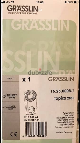 NEW GRASSLIN electrical timer made in Germany high accuracy BRAND NEW 2