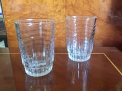 2 Vintage Small Glass Cups - كوبين زجاج قديمين 0
