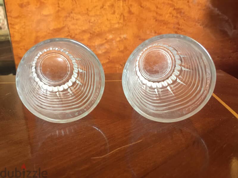 2 Vintage Small Glass Cups - كوبين زجاج قديمين 5