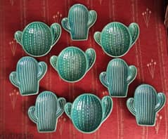 gorgeous cactus shape ceramic mini plates 1 for 3$