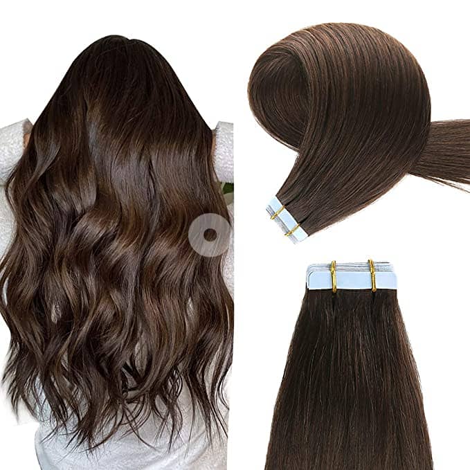 tape Hair extensions اكستنشن وتوصيلات شعر طبيعي لبناني 5