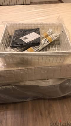 Ikea Cupboard Baskets with rails - 6 pieces - New