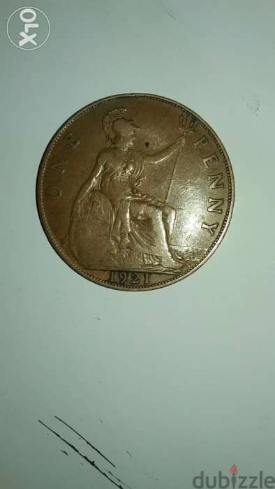 UK George V Bronze Coin Penny year 1935 1