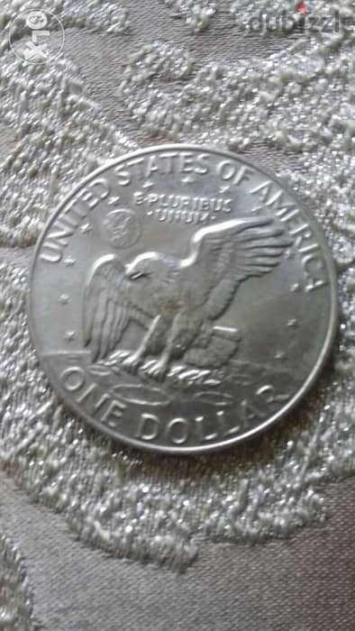 One USA dollar Coin Memorail President Dwight Eisenhower year 1977 1