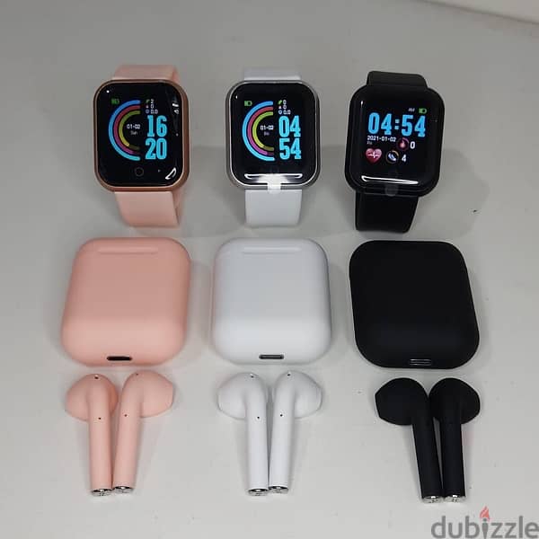 smart watch D20 and inpods 12 1