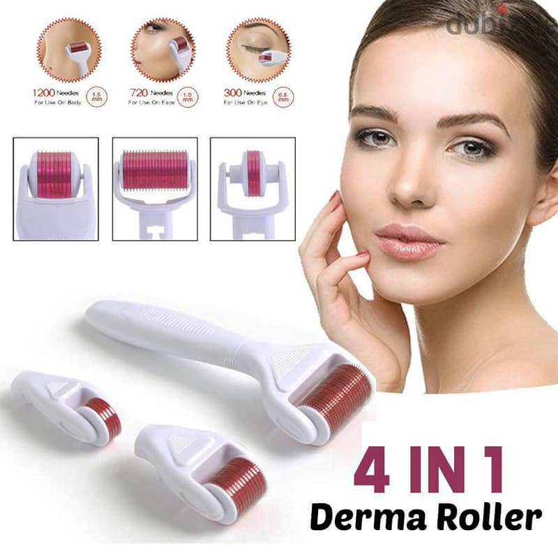 4-in-1 Derma Roller Wrinkle & Anti-Aging Skin Beauty Massager 1