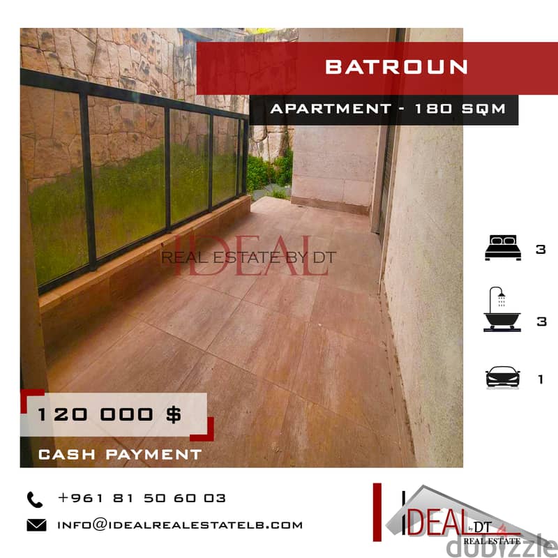 Apartment for sale in batroun 180 sqm REF#JCF3393 0