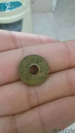 Lebanese Half Piaster WW 2 no date Bronze Coin year aroud 1941