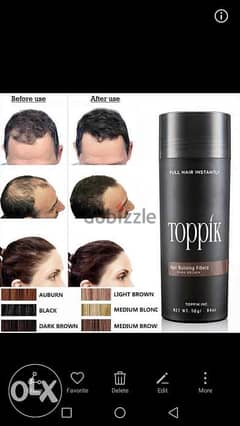 Toppik hair building fiber فايبر لملأ فراغات الشعر و اللحية 0