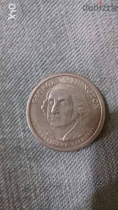USA One Dollar Coin George Washngton Memorial 1st president 1789_1797