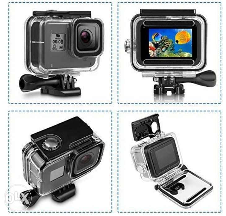 Gopro Hero 8 waterproof housing -60meters + 3 red filters 2