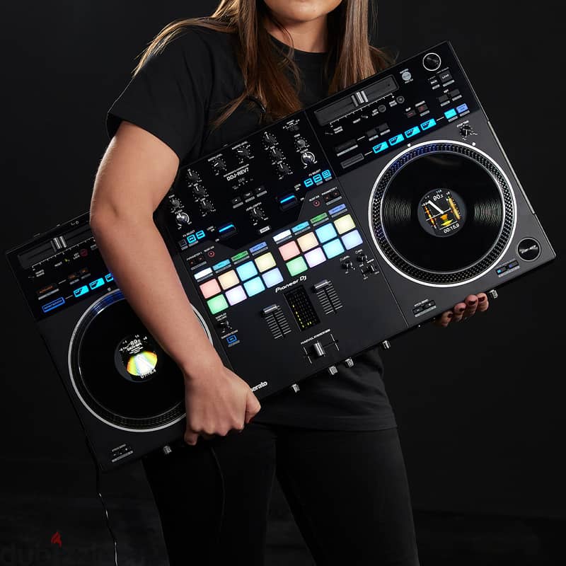 Pioneer DJ DDJ-REV7 2-deck Serato DJ Controller,Magvel Fader Pro 1