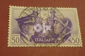 Lot# Hit-2 Rare stamp Hitler Mussolini 1941 5 cents طابع نازي