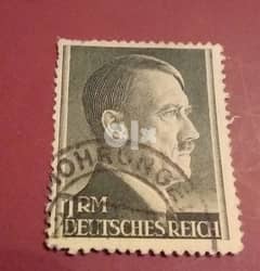Lot# Hit-4 Third Reich Adolf stamp 1944 طابع أدولف هتلر