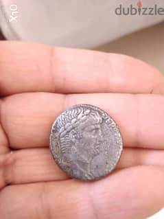 Ancient Roman Silver Coin for Emperor Nero year 54 AD . He burned Rome