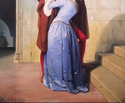 Oil on canvas painting - after Francesco Hayez's The Kiss