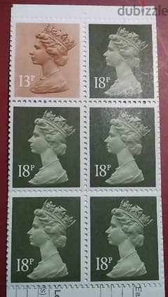 England Queen Elizabeth II set of 6 stamps booklet Sherlock Holmes 0