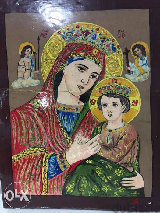antique early 20th century Syrian icon 1