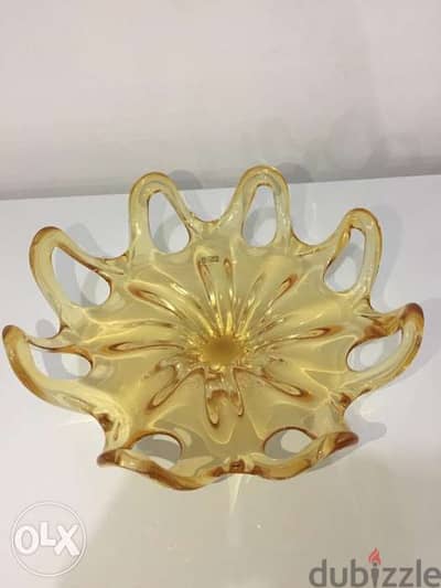 antique egerman cristal big center plate