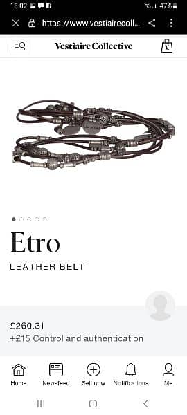 belts from etro / sliver coin  /italy 3