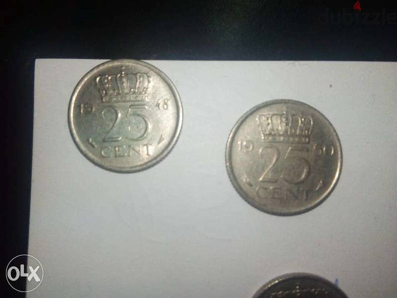 4 Nederlanden 25 cent coins 1