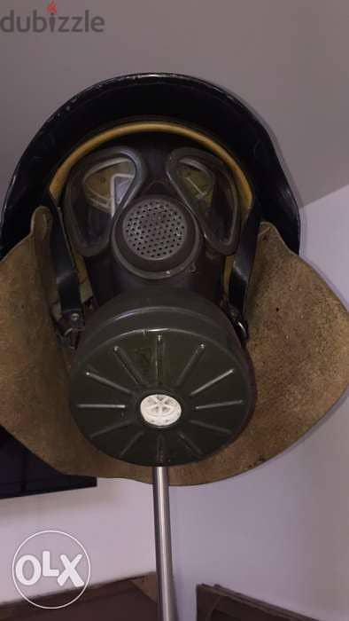 rare antique WW2 German Nazi staatspolizei helmet and Gaz mask 6