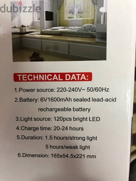 JTC rechargeable LED USB 5V output /DC input 1